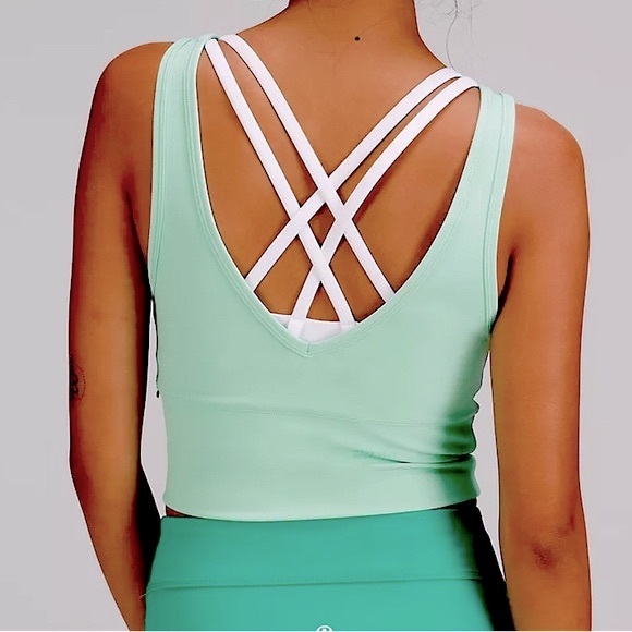 Lululemon Power Pivot Everlux Tank Top Wild Mint - Size 6 - Picture 2 of 8